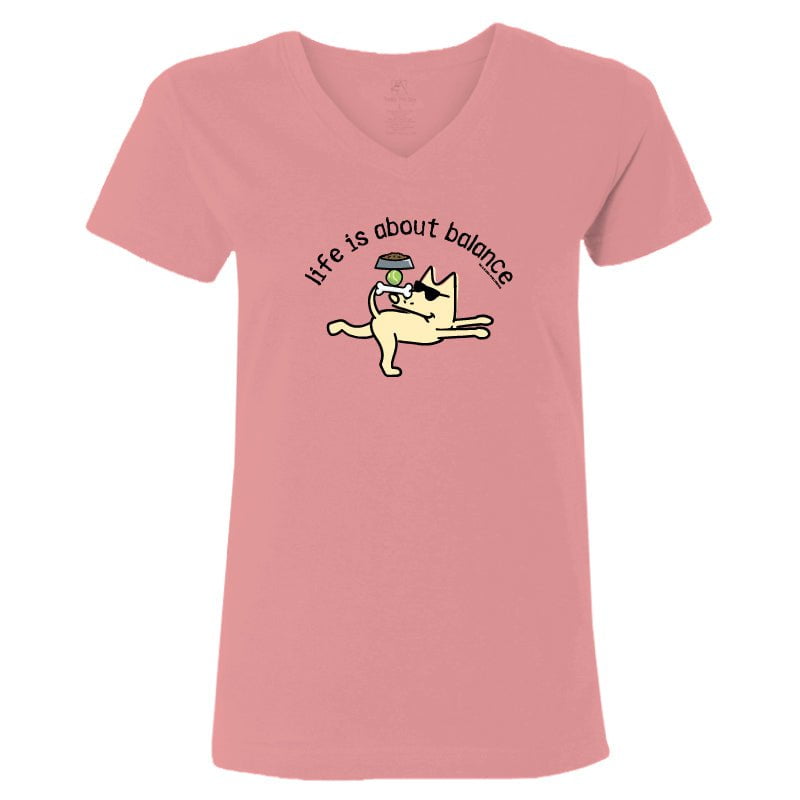 Life's About Balance - Ladies T-Shirt V-Neck