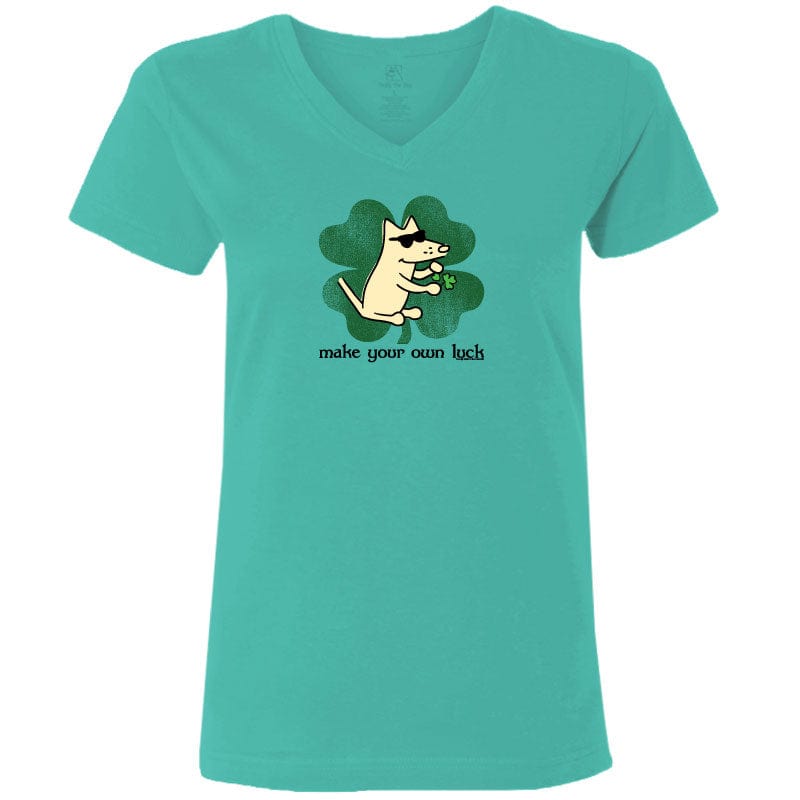 Make Your Own Luck - Ladies T-Shirt V-Neck