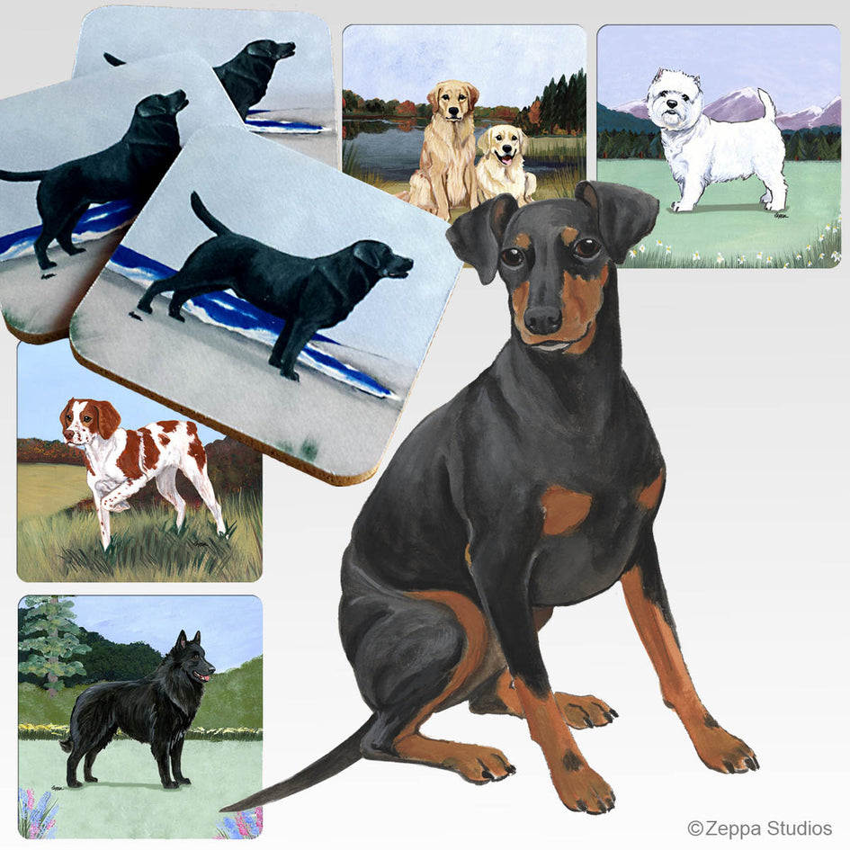Manchester Terrier Scenic Square Coaster