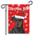 Manchester Terrier Ho Ho Ho Holidays Garden Flag