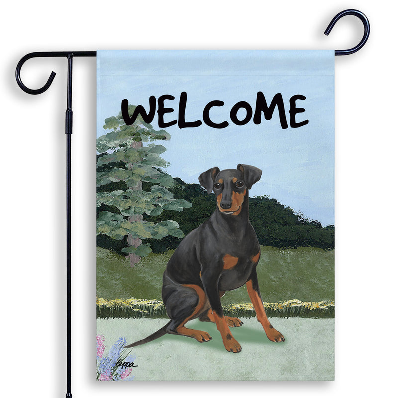 Manchester Terrier Scenic Garden Flag