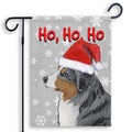 Miniature American Shepherd Ho Ho Ho Holidays Garden Flag