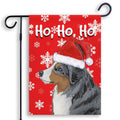 Miniature American Shepherd Ho Ho Ho Holidays Garden Flag