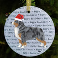 Miniature American Shepherd "Happy Howlidays" Ornament