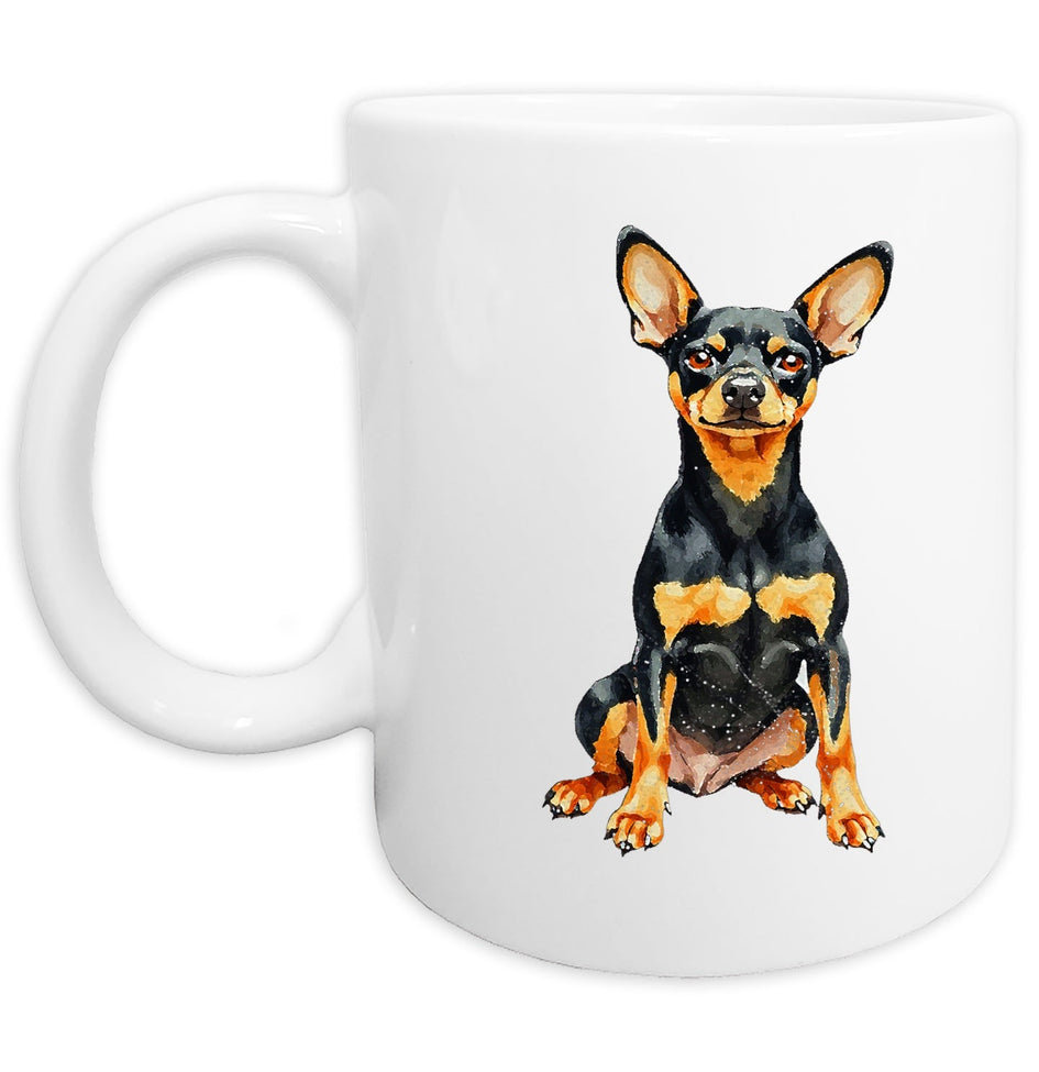 Miniature Pinscher Watercolor - Ceramic Mug