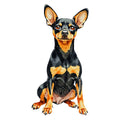 Miniature Pinscher Watercolor - Ceramic Mug