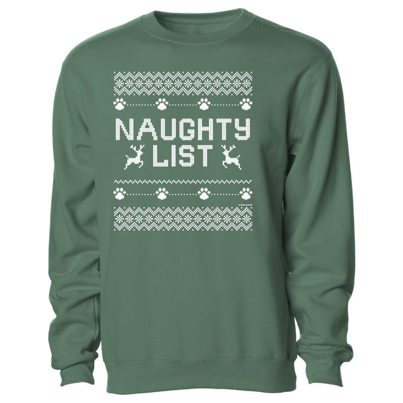 Naughty List Ugly Sweater - Crewneck Sweatshirt