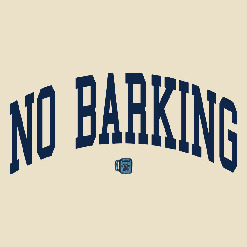 No Barking Embroidered Mock Neck Sweatshirt