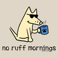 No Ruff Mornings - Ladies Curvy V-Neck Tee