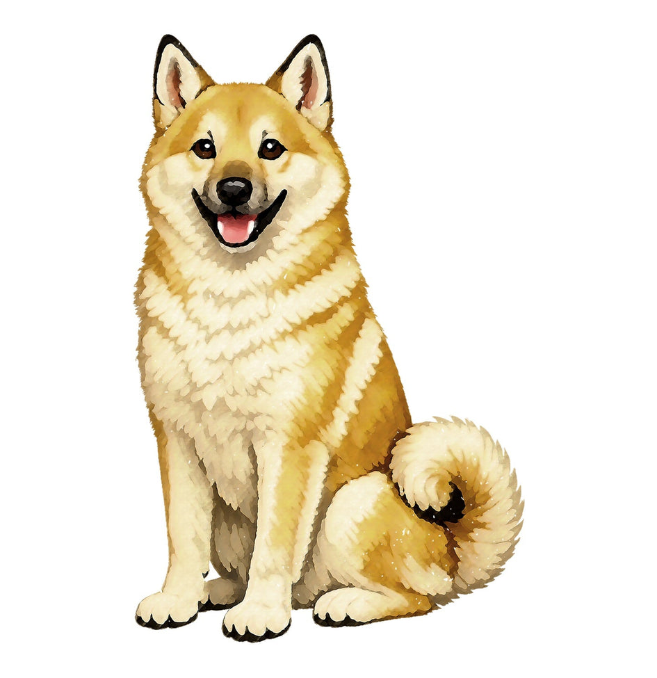 Norwegian Buhund Watercolor - Ceramic Mug