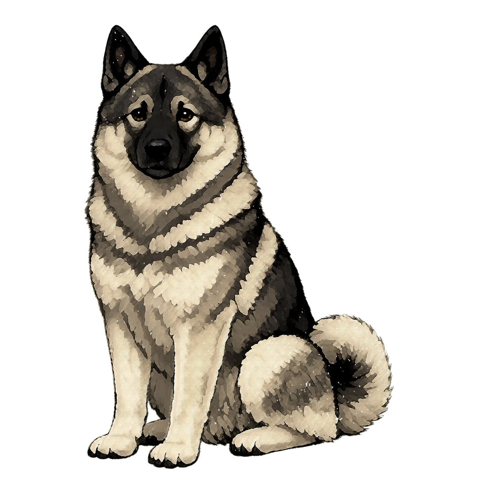 Norwegian Elkhound Watercolor - Ceramic Mug