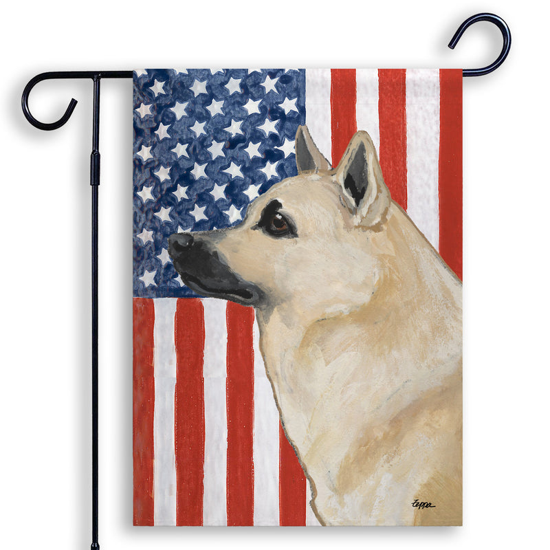 Norwegian Buhund Americana Garden Flag