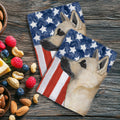 Norwegian Buhund Americana Kitchen Towel Set