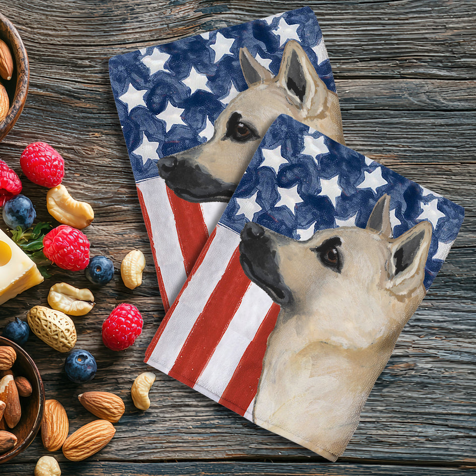 Norwegian Buhund Americana Kitchen Towel Set