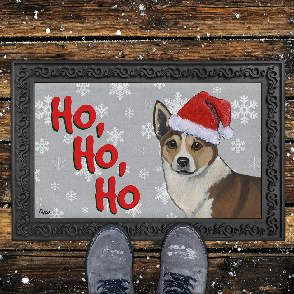 Norwegian Lundehund Holiday Welcome Mat