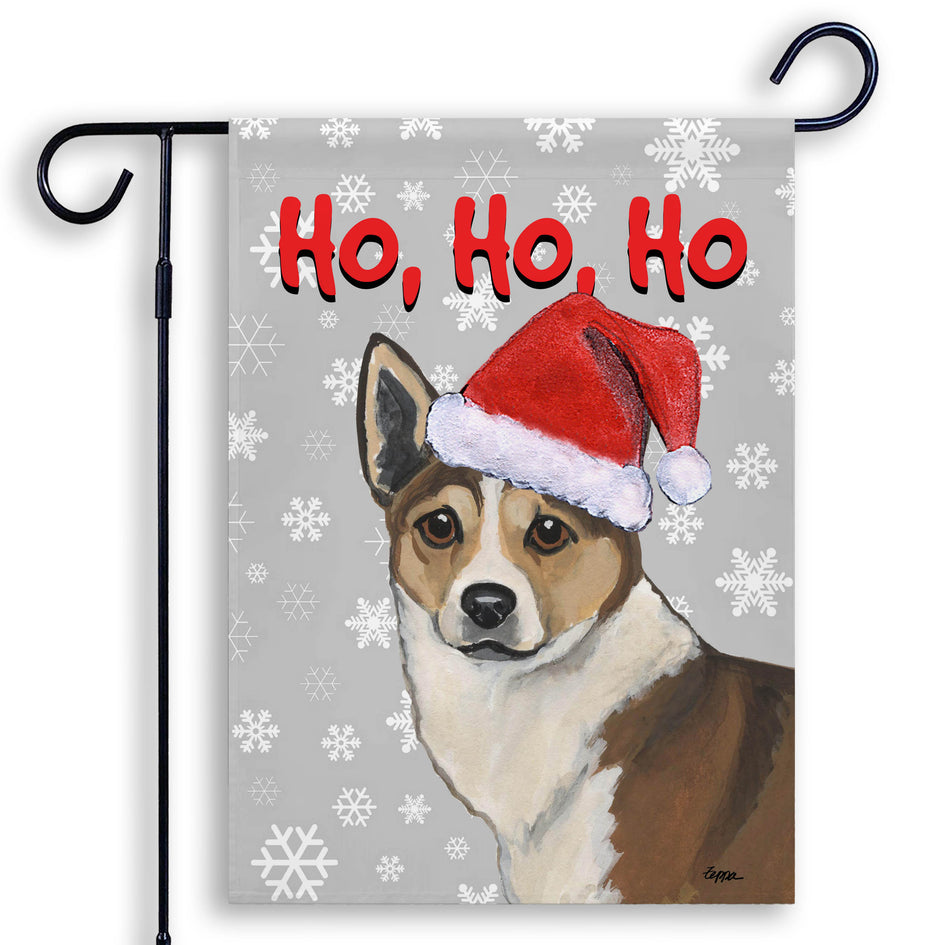 Norwegian Lundehund Ho Ho Ho Holidays Garden Flag