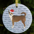 Norwegian Lundehund  "Happy Howlidays" Ornament