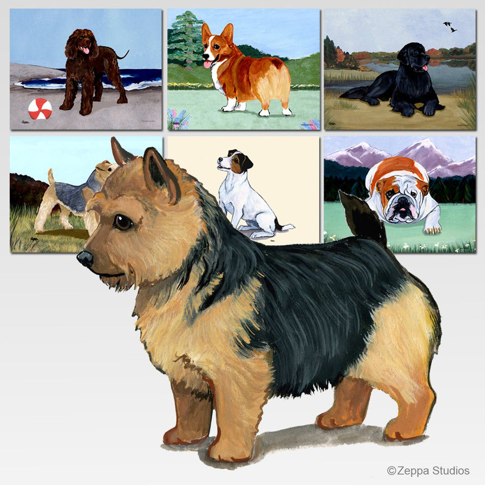 Norwich Terrier Scenic Cutting Board