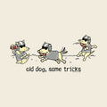 Old Dog Same Tricks - Ladies T-Shirt V-Neck