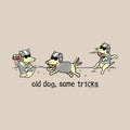 Old Dog Same Tricks - Ladies Curvy V-Neck Tee