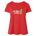 On the Rocks - Ladies Curvy V-Neck Tee