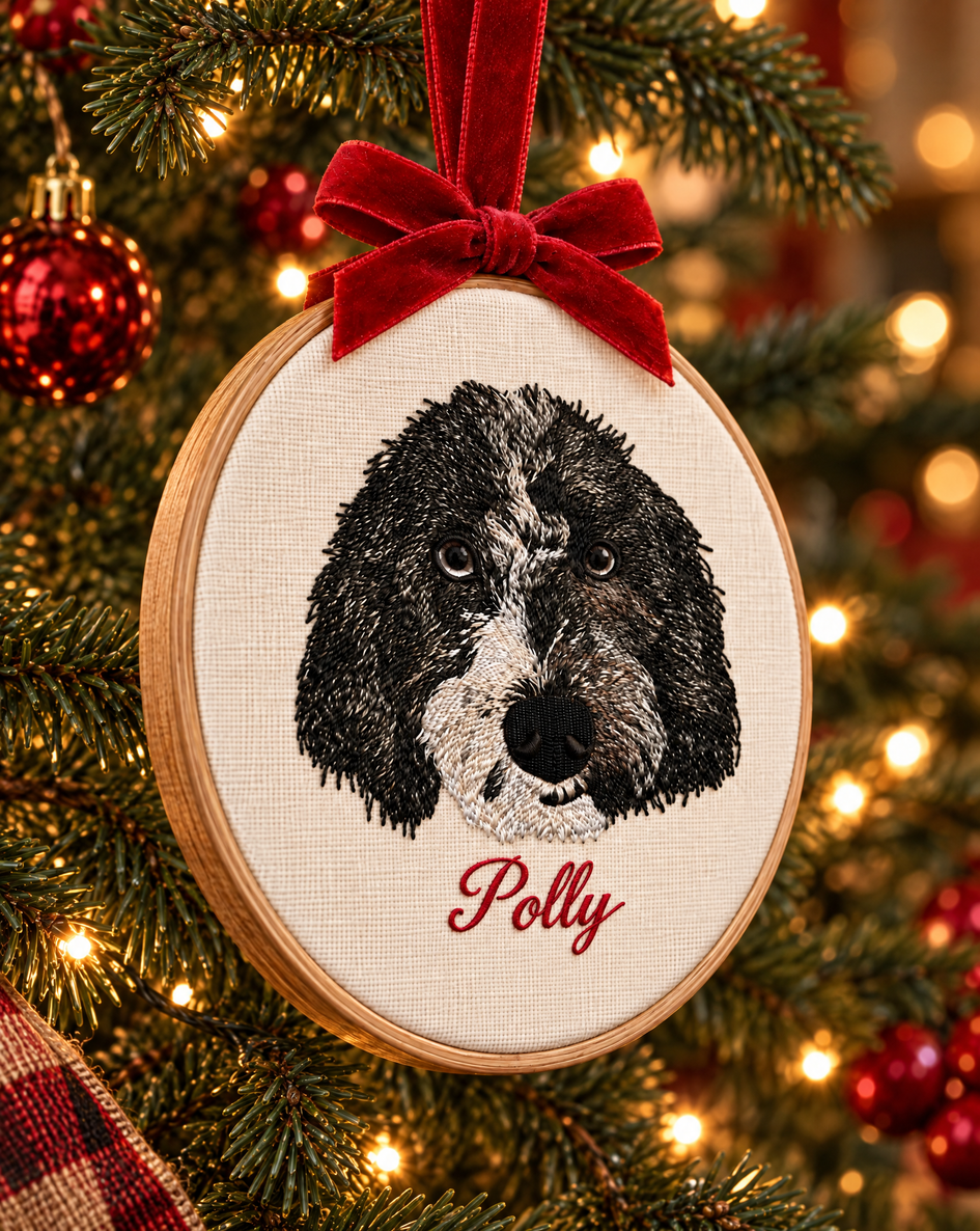The Custom Embroidered Pet Ornament