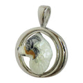 Australian Shepherd Custom Enamel  in Sterling Silver Tapered Oval Pendant
