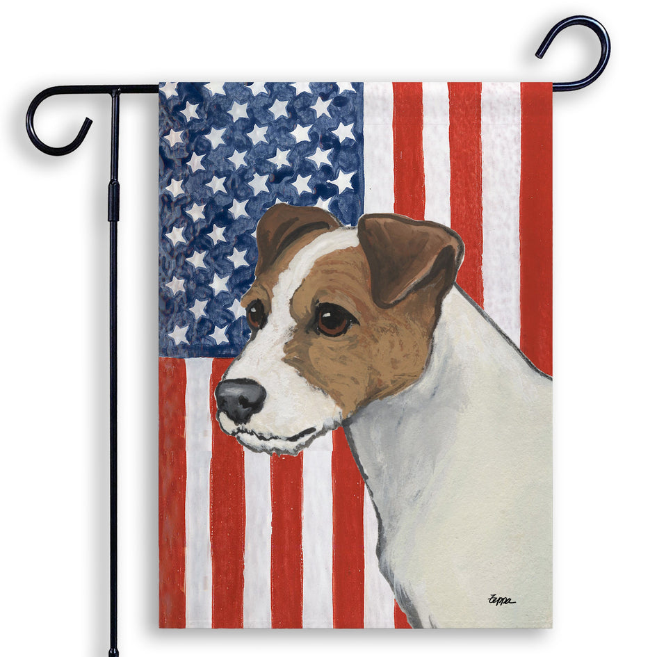 Parson Russell Terrier Americana House Flag
