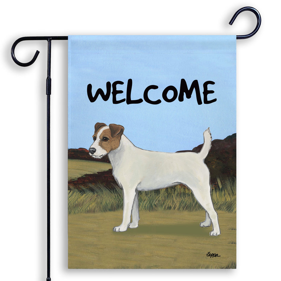 Parson Russell Terrier Scenic Garden Flag