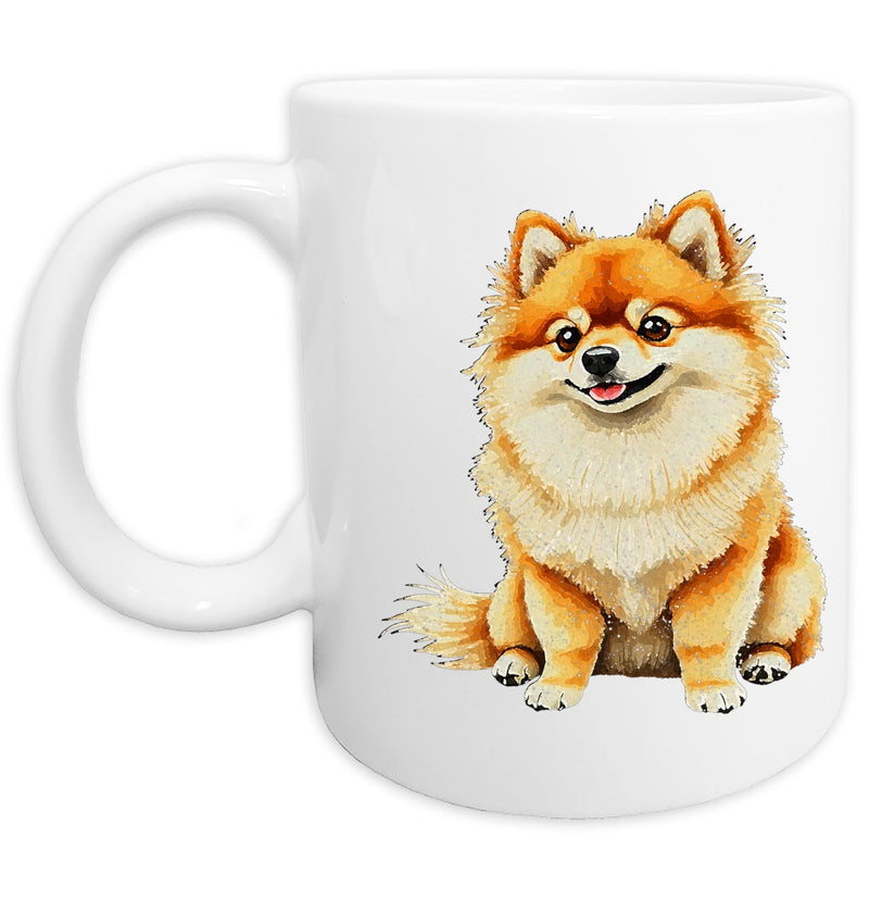Pomeranian Watercolor - Ceramic Mug