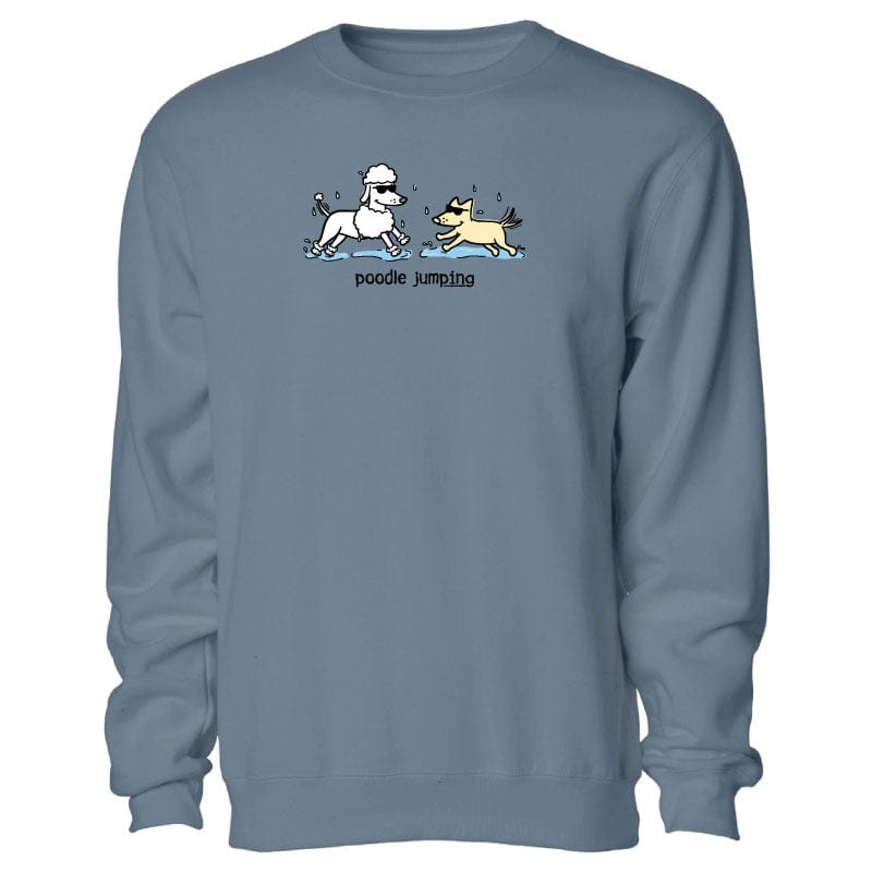 Poodle Jumping - Crewneck Sweatshirt