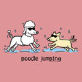 Poodle Jumping - Ladies T-Shirt V-Neck