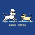 Poodle Jumping - Ladies T-Shirt V-Neck