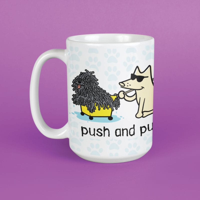 Push and Puli - Large Coffee Mug