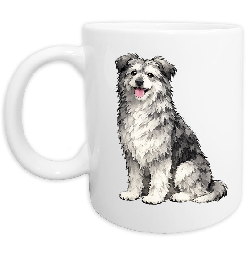 Pyrenean Shepherd Watercolor - Ceramic Mug