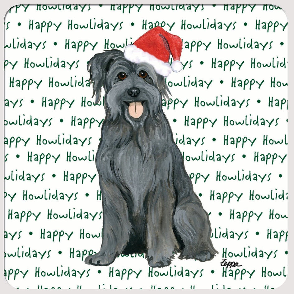 Pyrenean Shepherd "Happy Howlidays" Coaster