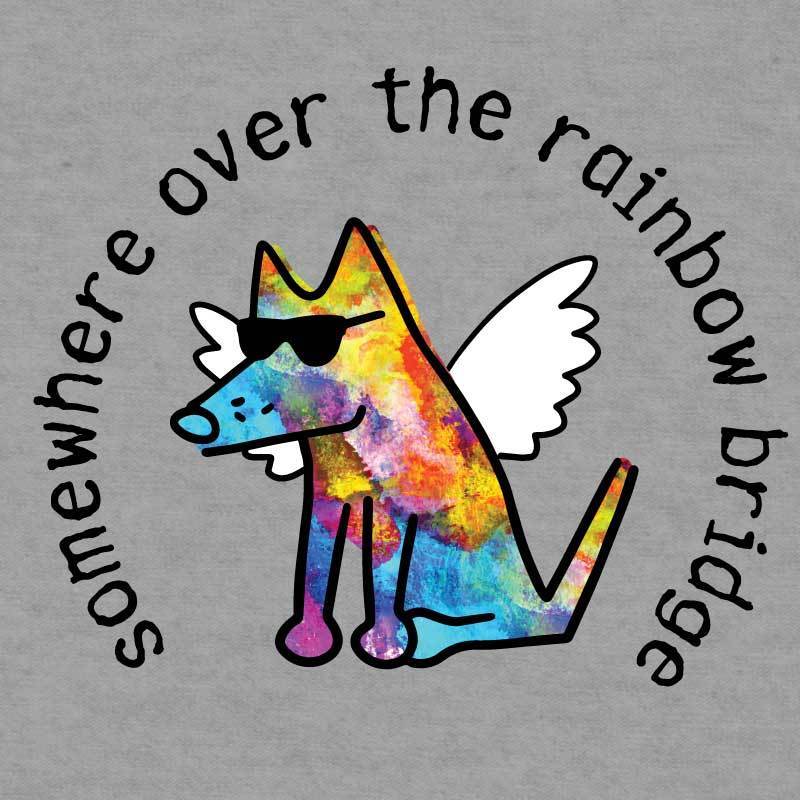 Somewhere Over The Rainbow Bridge - Ladies T-Shirt V-Neck