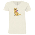 Red White and Golden - Ladies T-Shirt V-Neck