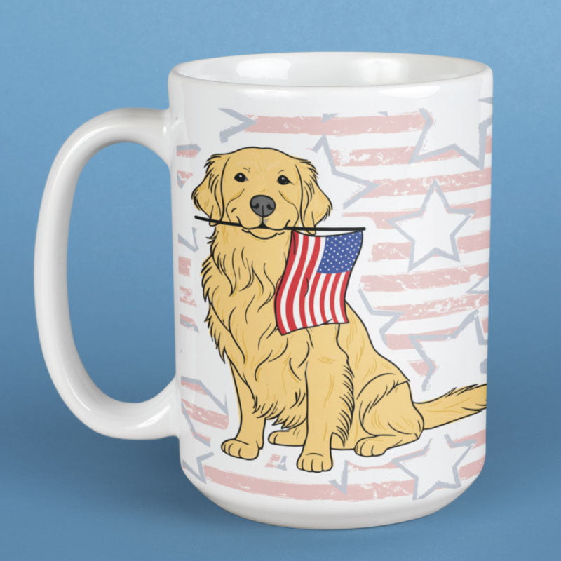 Red White and Golden - Large Coffee Mug
