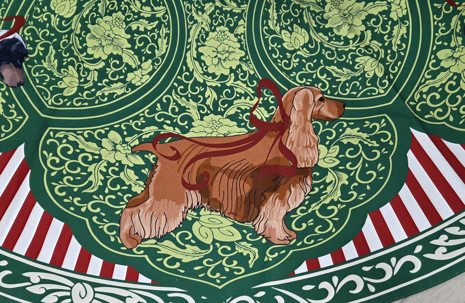 English Cocker Spaniel Christmas Tree Skirt