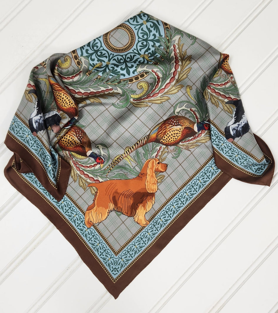 English Cocker Spaniel Silk Scarf