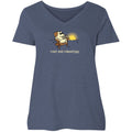 Rest and Relaxation - Ladies Curvy V-Neck Tee