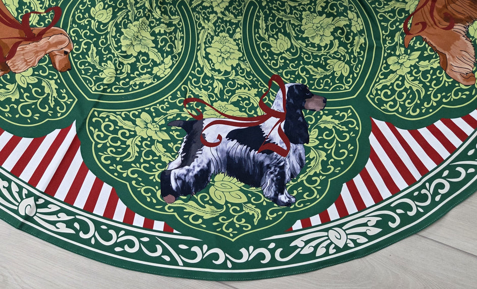 English Cocker Spaniel Christmas Tree Skirt