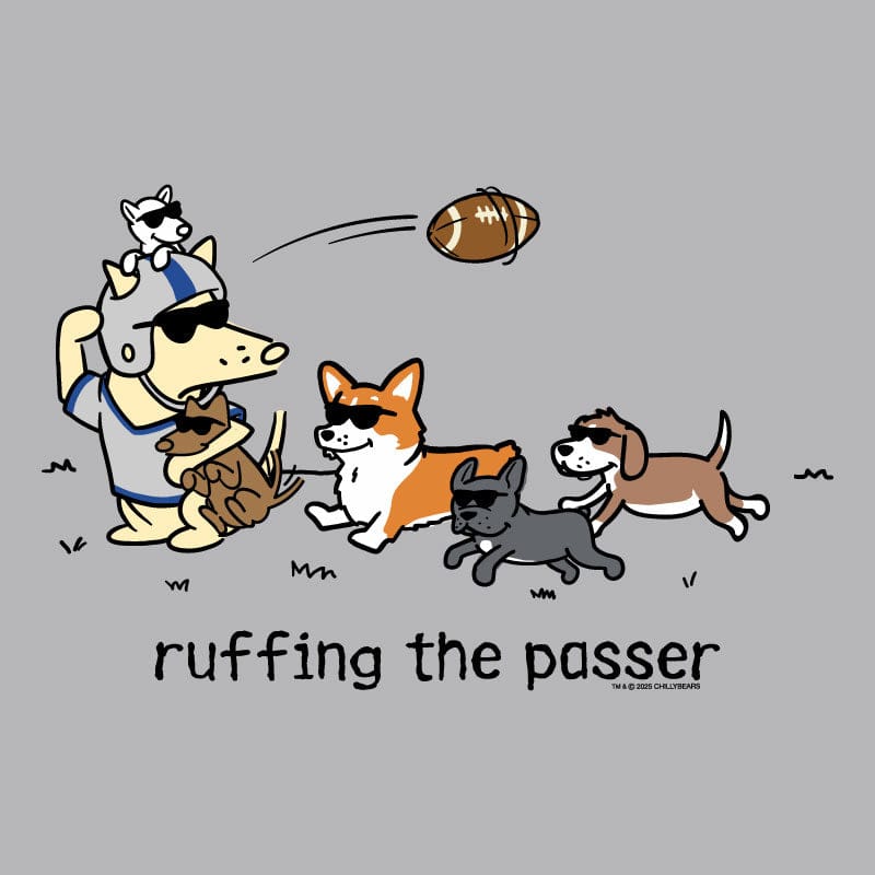 Ruffing the Passer - Ladies Curvy V-Neck Tee