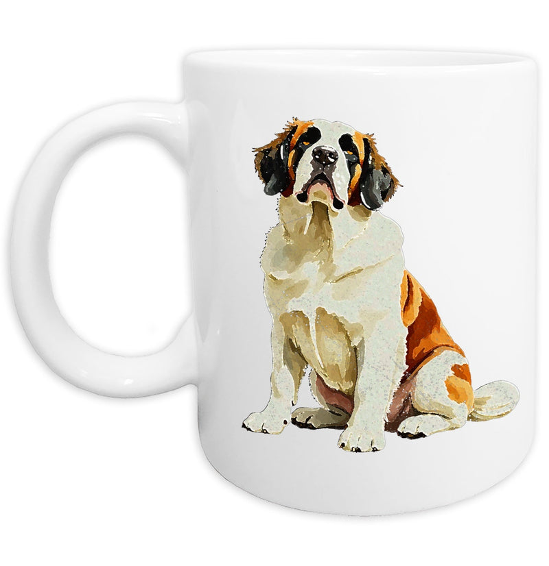 Saint Bernard Watercolor - Ceramic Mug