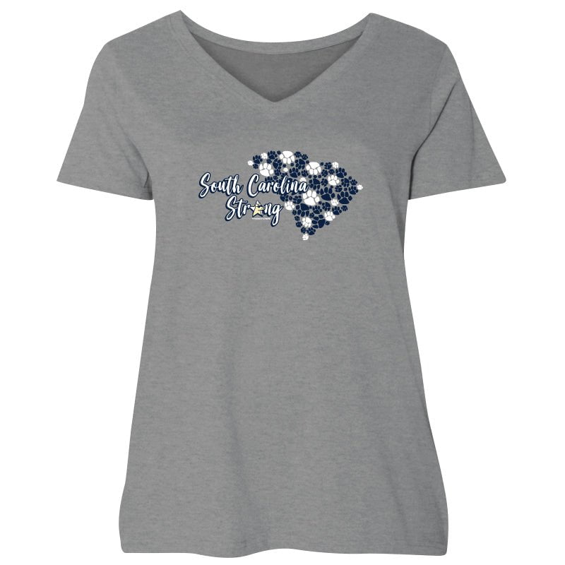 South Carolina Strong - Ladies Curvy V-Neck Tee