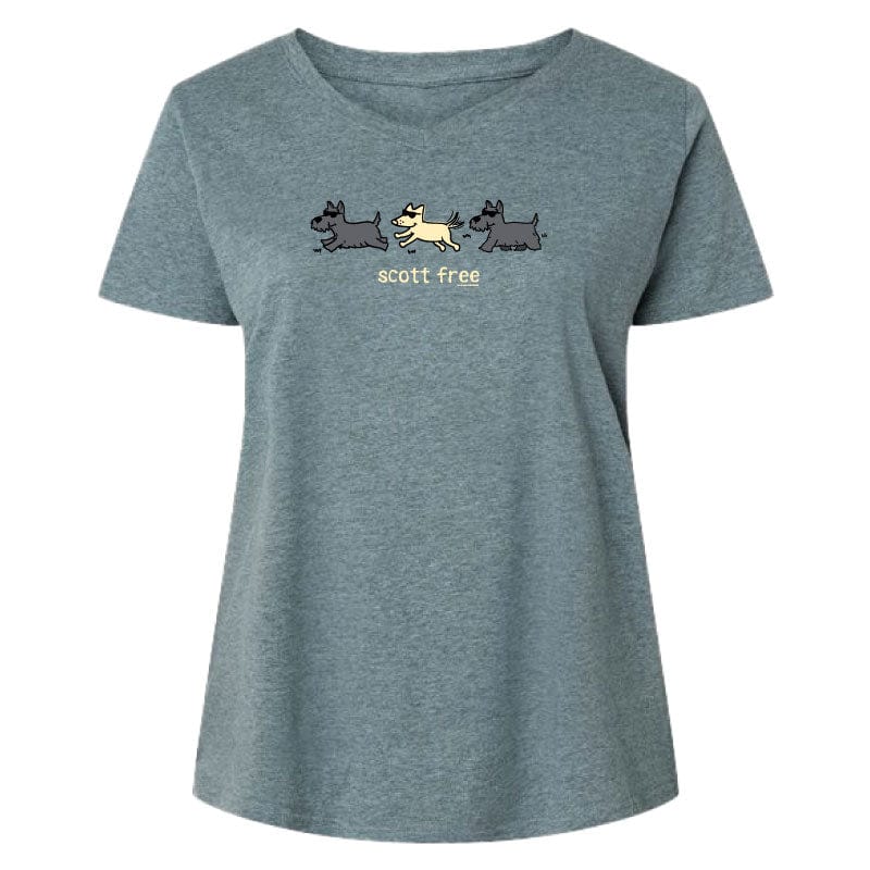 Scott Free - Ladies Curvy V-Neck Tee
