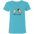 Shar Pei Diem - Ladies T-Shirt V-Neck