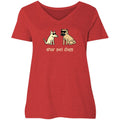 Shar Pei Diem - Ladies Curvy V-Neck Tee