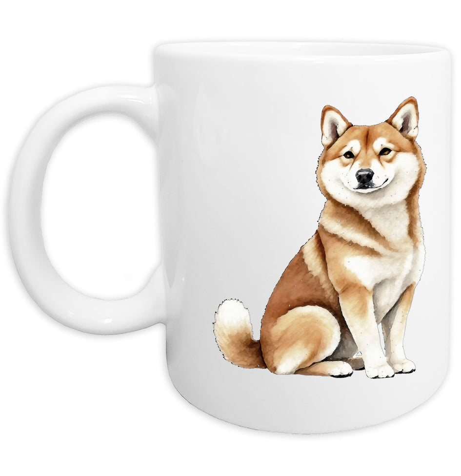 Shiba Inu Watercolor - Ceramic Mug